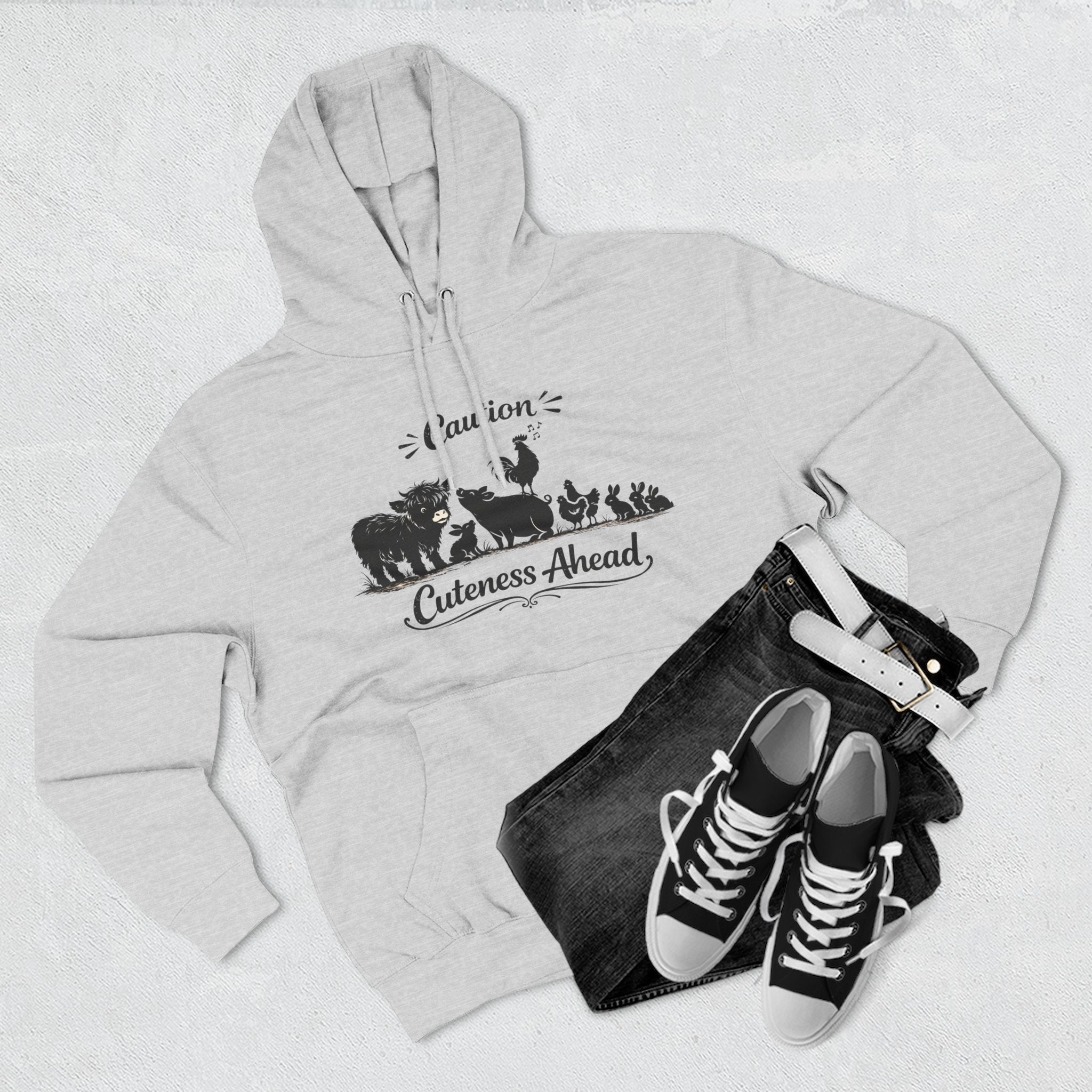Caution Cuteness Ahead Hoodie — Ironwood Living Fleece Pullover