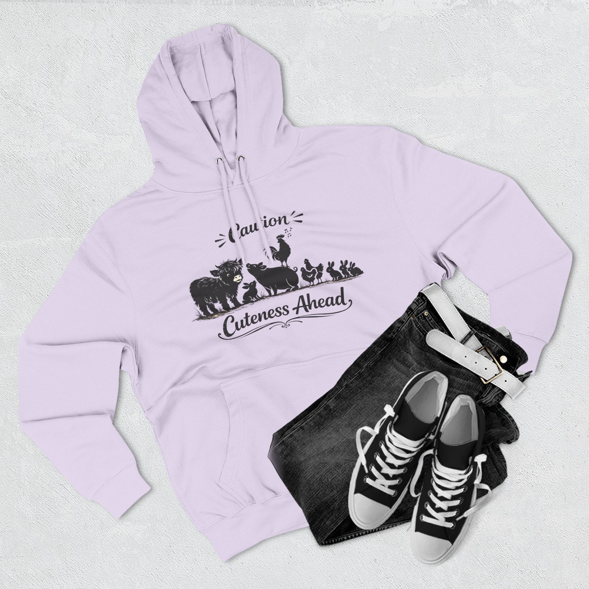 Caution Cuteness Ahead Hoodie — Ironwood Living Fleece Pullover
