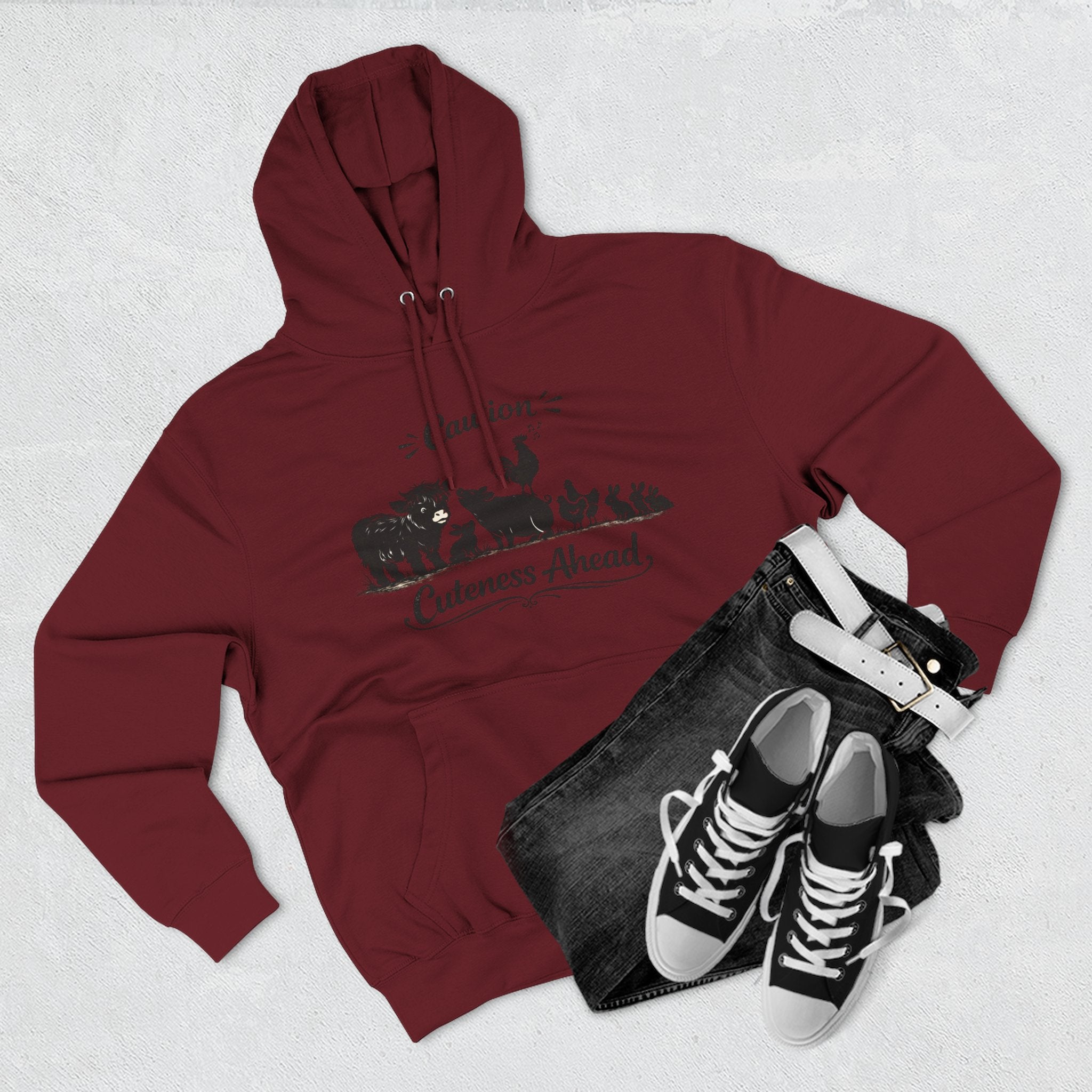 Caution Cuteness Ahead Hoodie — Ironwood Living Fleece Pullover