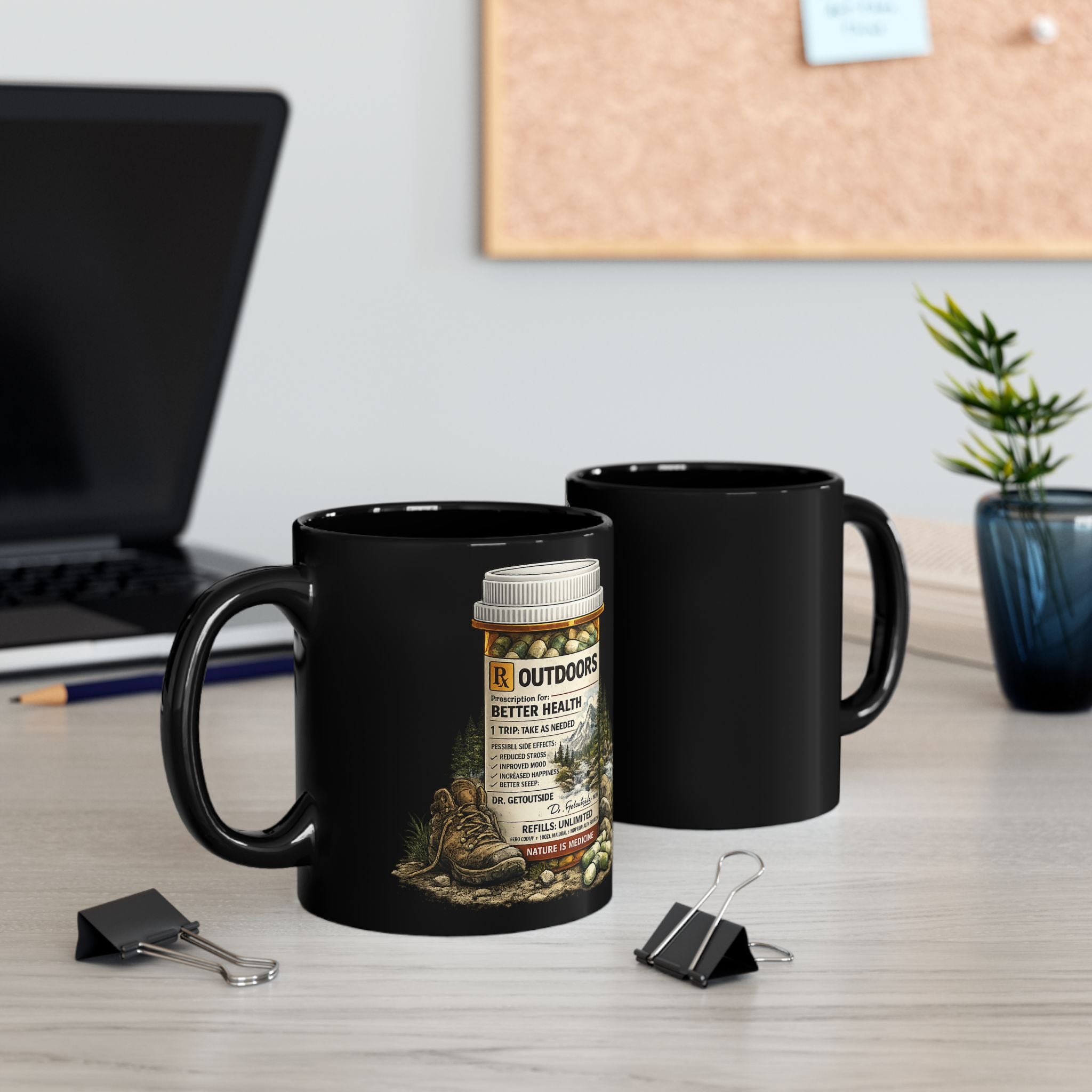 Right Hand Outdoor Mug — “Get Outdoors” Scenic Coffee Cup (11oz/15oz)