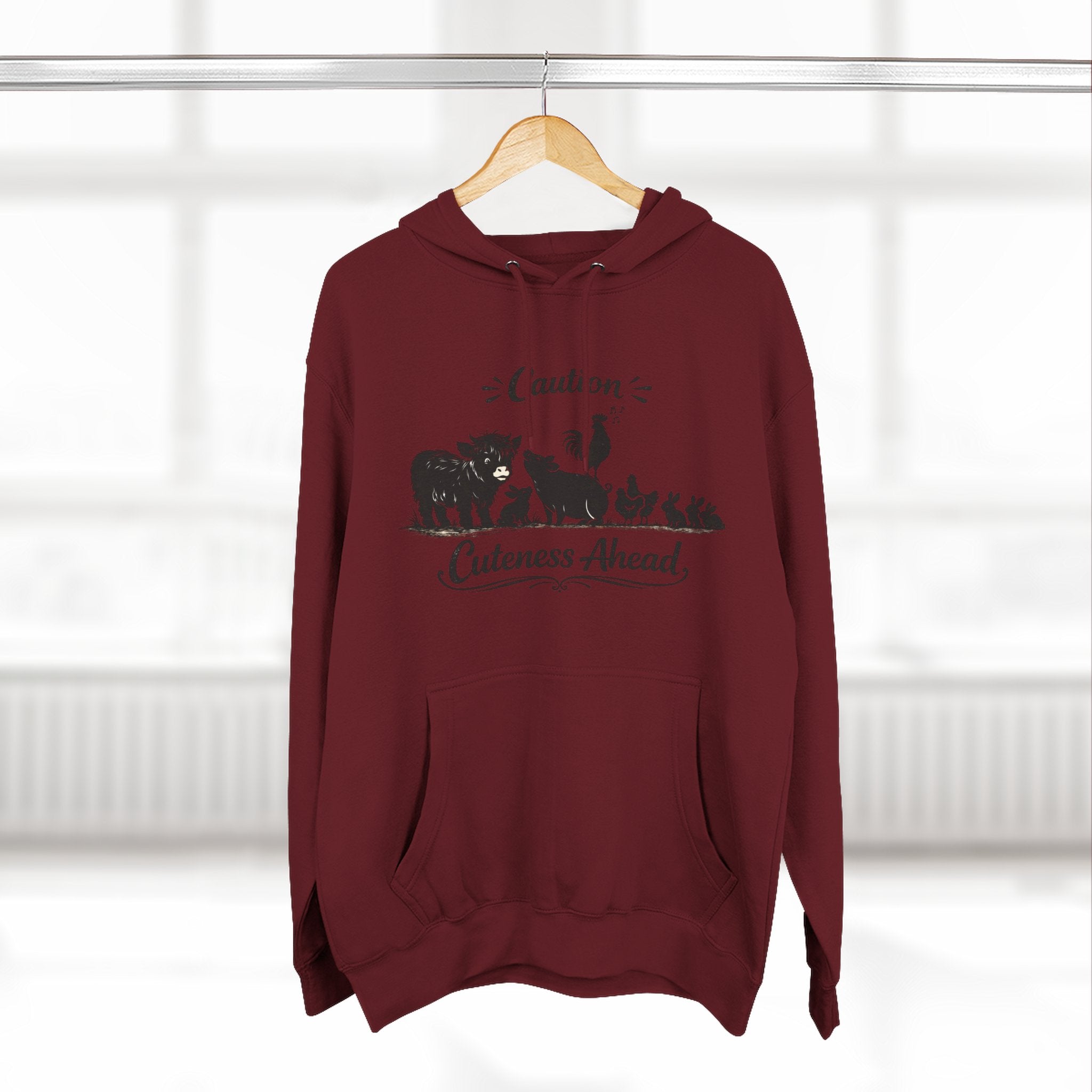 Caution Cuteness Ahead Hoodie — Ironwood Living Fleece Pullover