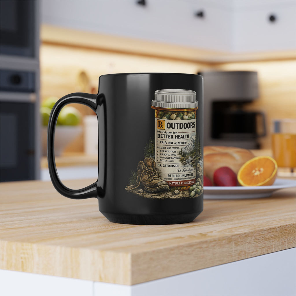 Right Hand Outdoor Mug — “Get Outdoors” Scenic Coffee Cup (11oz/15oz)