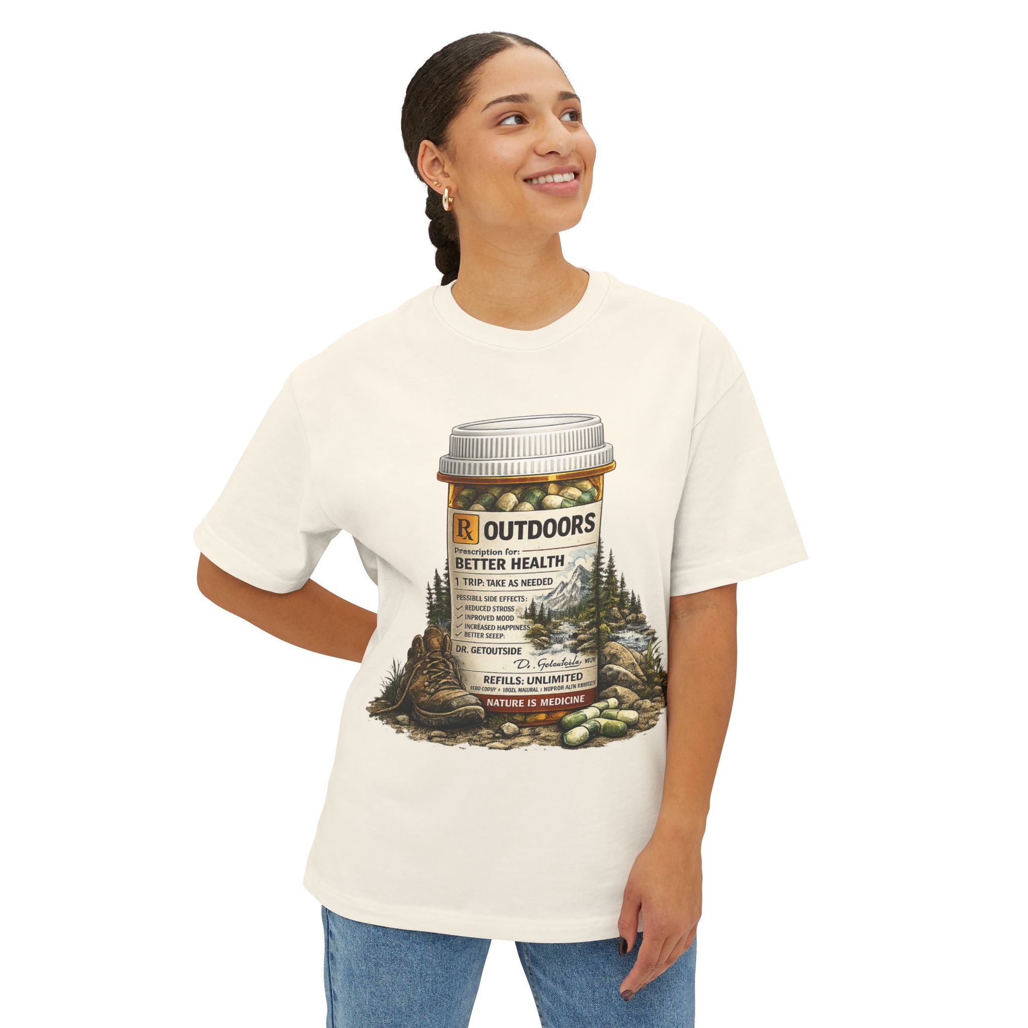 Outdoors Prescription Tee — 'Outdoors: Better Health' Graphic T-Shirt