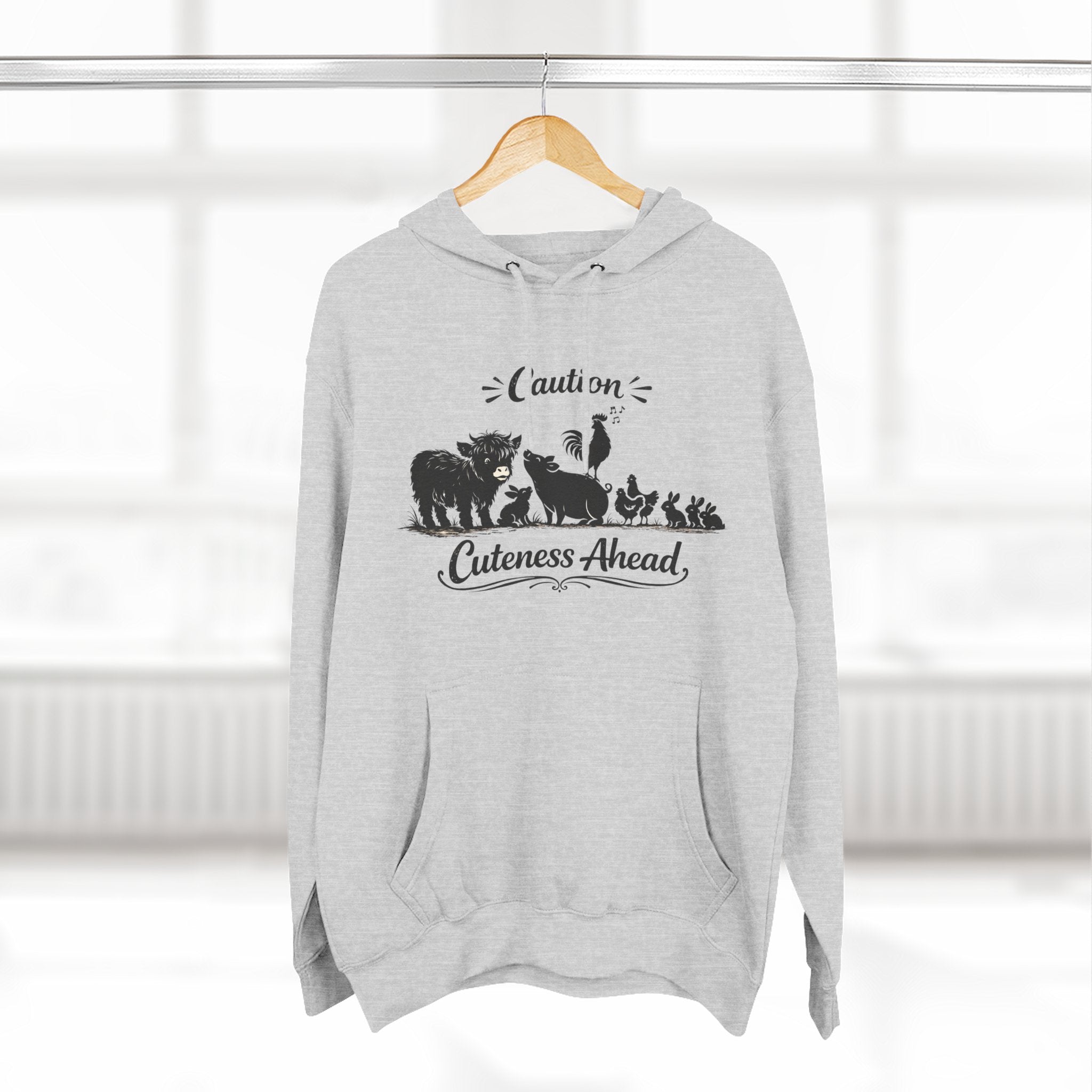 Caution Cuteness Ahead Hoodie — Ironwood Living Fleece Pullover