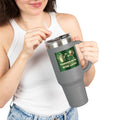 40oz Insulated Travel Mug — "Garden Now, Wine Later" Stainless Steel Tumbler for Gardeners